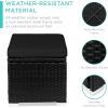 imageBest Choice Products Set of 2 Wicker Ottomans Multipurpose Outdoor Furniture for Patio Backyard Additional Seating Footrest Side Table wStorage Removable Cushions  GrayNavyBlackBlack