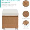 imageBest Choice Products Set of 2 Wicker Ottomans Multipurpose Outdoor Furniture for Patio Backyard Additional Seating Footrest Side Table wStorage Removable Cushions  GrayNavyNaturalIvory
