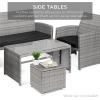 imageBest Choice Products Set of 2 Wicker Ottomans Multipurpose Outdoor Furniture for Patio Backyard Additional Seating Footrest Side Table wStorage Removable Cushions  GrayNavyGrayBlack