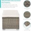imageBest Choice Products Set of 2 Wicker Ottomans Multipurpose Outdoor Furniture for Patio Backyard Additional Seating Footrest Side Table wStorage Removable Cushions  GrayNavyWhite SandTaupe