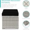 imageBest Choice Products Set of 2 Wicker Ottomans Multipurpose Outdoor Furniture for Patio Backyard Additional Seating Footrest Side Table wStorage Removable Cushions  GrayNavyGrayBlack