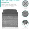 imageBest Choice Products Set of 2 Wicker Ottomans Multipurpose Outdoor Furniture for Patio Backyard Additional Seating Footrest Side Table wStorage Removable Cushions  GrayNavyGrayGray
