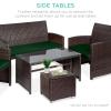 imageBest Choice Products Set of 2 Wicker Ottomans Multipurpose Outdoor Furniture for Patio Backyard Additional Seating Footrest Side Table wStorage Removable Cushions  GrayNavyMidnight GreenBrown