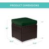 imageBest Choice Products Set of 2 Wicker Ottomans Multipurpose Outdoor Furniture for Patio Backyard Additional Seating Footrest Side Table wStorage Removable Cushions  GrayNavyMidnight GreenBrown