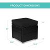 imageBest Choice Products Set of 2 Wicker Ottomans Multipurpose Outdoor Furniture for Patio Backyard Additional Seating Footrest Side Table wStorage Removable Cushions  GrayNavyBlackBlack