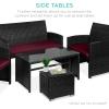 imageBest Choice Products Set of 2 Wicker Ottomans Multipurpose Outdoor Furniture for Patio Backyard Additional Seating Footrest Side Table wStorage Removable Cushions  GrayNavyDeep BurgundyBlack
