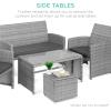 imageBest Choice Products Set of 2 Wicker Ottomans Multipurpose Outdoor Furniture for Patio Backyard Additional Seating Footrest Side Table wStorage Removable Cushions  GrayNavyGrayGray