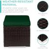 imageBest Choice Products Set of 2 Wicker Ottomans Multipurpose Outdoor Furniture for Patio Backyard Additional Seating Footrest Side Table wStorage Removable Cushions  GrayNavyMidnight GreenBrown