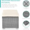 imageBest Choice Products Set of 2 Wicker Ottomans Multipurpose Outdoor Furniture for Patio Backyard Additional Seating Footrest Side Table wStorage Removable Cushions  GrayNavyCreamGray