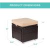 imageBest Choice Products Set of 2 Wicker Ottomans Multipurpose Outdoor Furniture for Patio Backyard Additional Seating Footrest Side Table wStorage Removable Cushions  GrayNavyBrownBeige