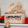imageBest Choice Products Wooden Christmas Advent Calendar Shooting Star Holiday Decoration wBatteryOperated LED Light Background