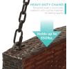 imageBest Choice Products Woven Wicker Outdoor Porch Swing Hanging Patio Bench for Deck Garden wMounting Chains Seat Cushion  BrownRedBrownRed