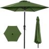 imageBest Choice Products 10ft Market Umbrella Outdoor Sun Shade for Backyard Deck Poolside Table wWoodgrain Pattern Easy Tilt ampamp Crank  Fog GrayFern
