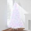 imageBest Choice Products 6ft PreLit Christmas Tree Premium Hinged Artificial Pine Lighted Holiday Tree for Home Office w 1000 Branch Tips 250 Lights Metal Hinges Foldable BaseWhite