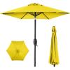 imageBest Choice Products 75ft HeavyDuty Round Outdoor Market Table Patio Umbrella wSteel Pole Push Button Tilt Easy Crank Lift  Sky BlueYellow