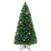 imageBest Choice Products 7ft PreLit Fiber Optic Artificial Pine Christmas Tree Holiday Dcor Centerpiece w 280 Multicolored LED Lights 8 Sequences Foldable Stand6ft