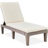 imageBest Choice Products Outdoor Lounge Chair Resin Patio Chaise Lounger for Poolside Backyard Porch wSeat Cushion Adjustable Backrest 5 Positions 330lb Capacity  GrayNavyBrownIvory