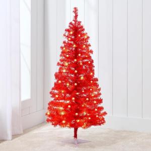 imageBest Choice Products 4ft Prelit Christmas Tree Artificial Mini Tree Perfect for Kids Apartments Bedroom with Twinkling LED Lights  LavenderRed