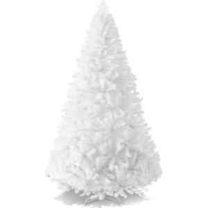 imageBest Choice Products Artificial Christmas Tree White 6ft Premium Pine Unlit Holiday Decoration Full Size Dcor Easy Assembly wMetal StandWhite