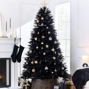 imageBest Choice Products Artificial Ivory Pampas Christmas Tree 75ft Premium Deluxe Unlit Pampas Grass Holiday Dcor Easy Assembly Metal BaseBlack