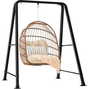 imageBest Choice Products Hammock Chair Stand 75in Tall Heavy Duty Indoor Outdoor Steel Hanging Base wHardware  Stand Only