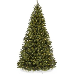 imageBest Choice Products Prelit Artificial Christmas Tree 6ft Premium Lighted Realistic Spruce Holiday Dcor wMulticolor LED Lights Easy AssemblyWhite Lights