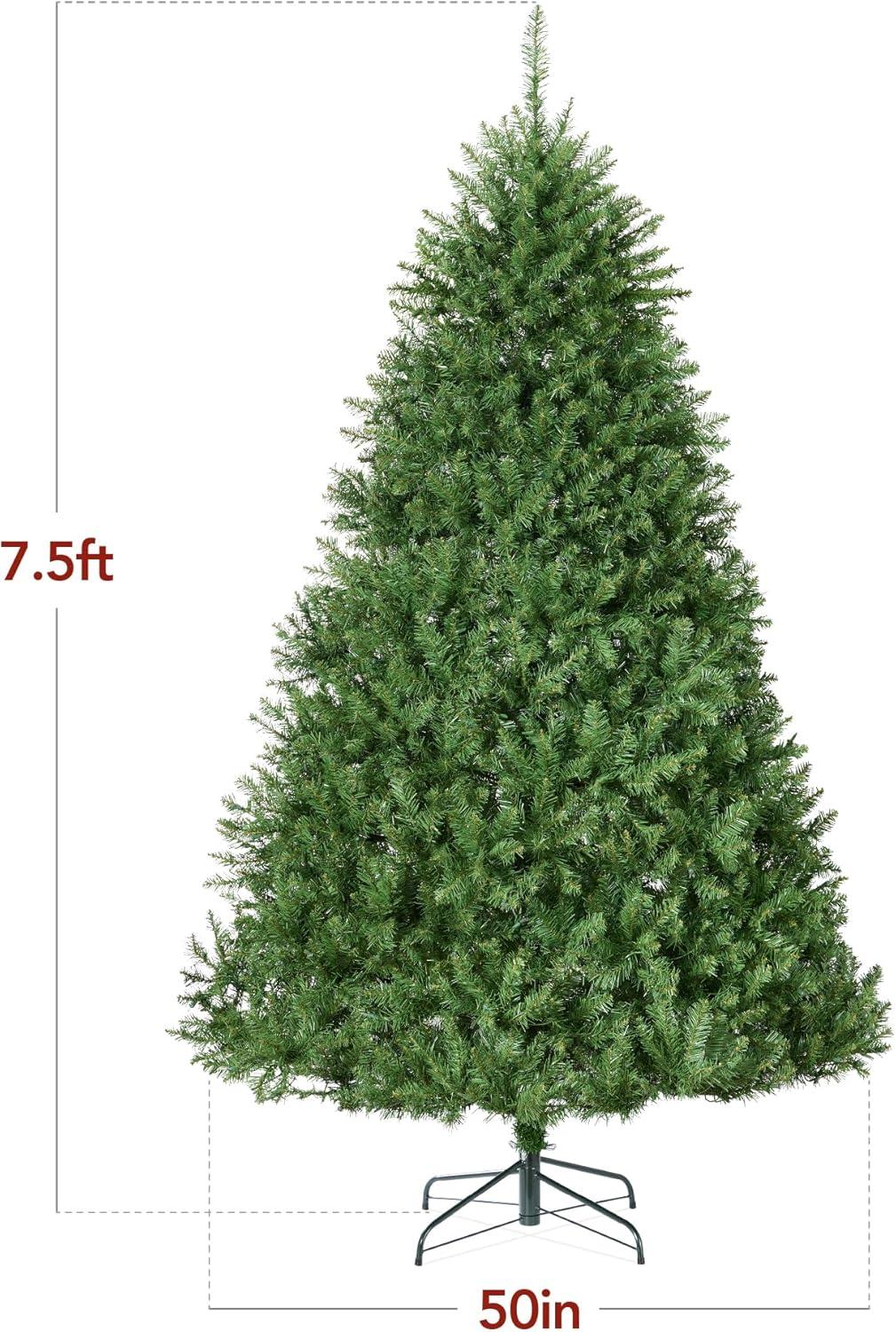 imageBest Choice Products Douglas Fir Christmas Tree 6ft Unlit Artificial Full Fir Holiday Decoration Realistic Appearance wMetal Stand75ft