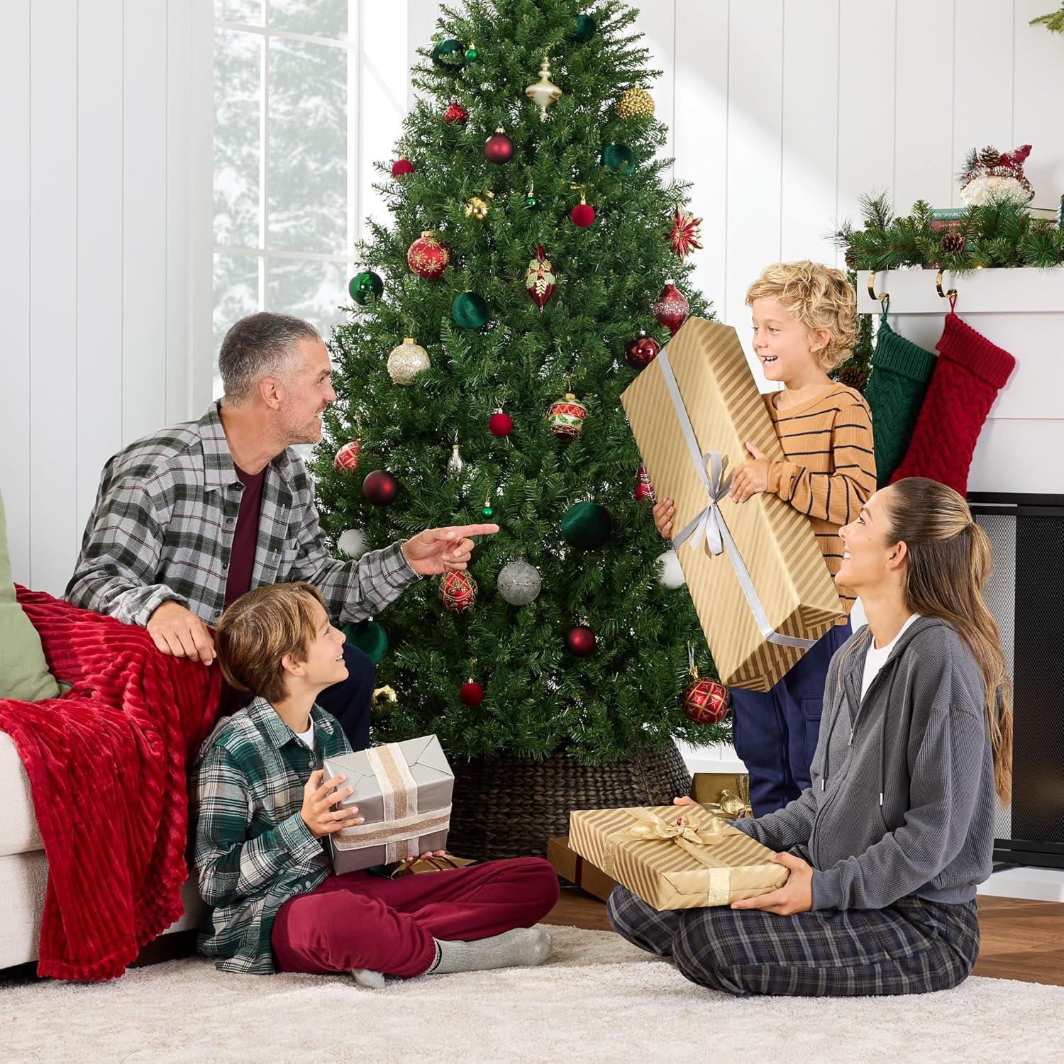 imageBest Choice Products Douglas Fir Christmas Tree 6ft Unlit Artificial Full Fir Holiday Decoration Realistic Appearance wMetal Stand75ft