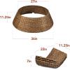imageBest Choice Products 36in Christmas Tree Collar Woven Hyacinth 3Piece Holiday Rattan Tree Skirt Accessory for Home wCord CutOut  NaturalChestnut