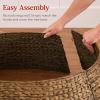 imageBest Choice Products 36in Christmas Tree Collar Woven Hyacinth 3Piece Holiday Rattan Tree Skirt Accessory for Home wCord CutOut  NaturalChestnut