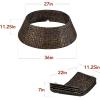 imageBest Choice Products 36in Christmas Tree Collar Woven Hyacinth 3Piece Holiday Rattan Tree Skirt Accessory for Home wCord CutOut  NaturalEspresso
