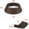 imageBest Choice Products 36in Christmas Tree Collar Woven Hyacinth 3Piece Holiday Rattan Tree Skirt Accessory for Home wCord CutOut  NaturalEspresso
