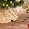 imageBest Choice Products 36in Christmas Tree Collar Woven Hyacinth 3Piece Holiday Rattan Tree Skirt Accessory for Home wCord CutOut  NaturalNatural