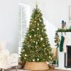imageBest Choice Products 36in Christmas Tree Collar Woven Hyacinth 3Piece Holiday Rattan Tree Skirt Accessory for Home wCord CutOut  NaturalNatural