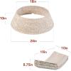 imageBest Choice Products 36in Christmas Tree Collar Woven Hyacinth 3Piece Holiday Rattan Tree Skirt Accessory for Home wCord CutOut  NaturalWashed White