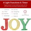 imageBest Choice Products 3Piece Christmas Joy Yard Decoration 32in 3D Lighted Outdoor Holiday Dcor w 150 LED Lights Ground Stakes  RedGoldGreen