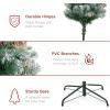 imageBest Choice Products 6ft PreDecorated Holiday Christmas Tree for Home Office Party Decoration w 1000 PVC Branch Tips Partially Flocked Design Pine Cones Metal Hinges ampamp Base12ft