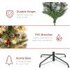 imageBest Choice Products Christmas Tree PreLit PreDecorated Artificial 6ft Frosted Pine Holiday Decoration wFrosted Tips Pine Cones Berries45ft