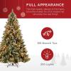 imageBest Choice Products Christmas Tree PreLit PreDecorated Artificial 6ft Frosted Pine Holiday Decoration wFrosted Tips Pine Cones Berries6ft