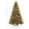 imageBest Choice Products Christmas Tree PreLit PreDecorated Artificial 6ft Frosted Pine Holiday Decoration wFrosted Tips Pine Cones Berries6ft