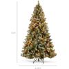 imageBest Choice Products Christmas Tree PreLit PreDecorated Artificial 6ft Frosted Pine Holiday Decoration wFrosted Tips Pine Cones Berries75ft