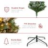 imageBest Choice Products Christmas Tree PreLit PreDecorated Artificial 6ft Frosted Pine Holiday Decoration wFrosted Tips Pine Cones Berries9ft