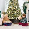 imageBest Choice Products Full Scotch Pine Christmas Tree 6ft PreLit Holiday Decor w 1200 Twinkling Micro LED Lights 2in1 White ampamp MulticolorFrosted