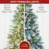 imageBest Choice Products Full Scotch Pine Christmas Tree 6ft PreLit Holiday Decor w 1200 Twinkling Micro LED Lights 2in1 White ampamp MulticolorFrosted