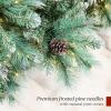 imageBest Choice Products Full Scotch Pine Christmas Tree 6ft PreLit Holiday Decor w 1200 Twinkling Micro LED Lights 2in1 White ampamp MulticolorFrosted