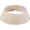 imageBest Choice Products 36in Christmas Tree Collar Woven Hyacinth 3Piece Holiday Rattan Tree Skirt Accessory for Home wCord CutOut  NaturalWashed White