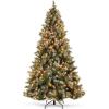 imageBest Choice Products Christmas Tree PreLit PreDecorated Artificial 6ft Frosted Pine Holiday Decoration wFrosted Tips Pine Cones Berries45ft