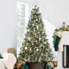 imageBest Choice Products Full Scotch Pine Christmas Tree 6ft PreLit Holiday Decor w 1200 Twinkling Micro LED Lights 2in1 White ampamp MulticolorFrosted
