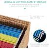 imageBest Choice Products Handwoven Water Hyacinth Rolling Filing Cabinet Mobile File Organizer for Hanging Folders WLid and Locking Wheels For Home or Office  NaturalNatural
