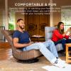 imageBest Choice Products Reclining Folding Floor Gaming Chair for Home Office Lounging Reading w 360Degree Swivel 4 Adjustable Positions Tufted Cushions  BlackLavender
